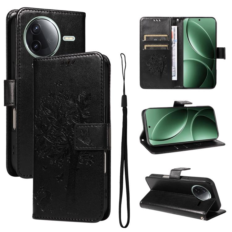 Tree & Cat Embossed Pattern Flip Leather Phone Case, For Redmi A5 4G 173.3mm, For Redmi Note 14S 4G / Note 13 Pro 4G, For Redmi K80 / K80 Pro, For Redmi Note 14 4G Global 163.25mm, For Redmi Note 14 5G, For Redmi Note 14 Pro / 14 Pro+ 5G               ...