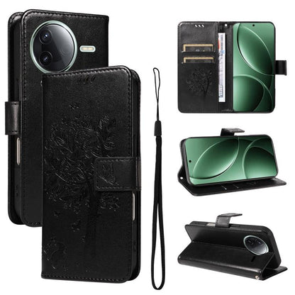 Tree & Cat Embossed Pattern Flip Leather Phone Case, For Redmi A5 4G 173.3mm, For Redmi Note 14S 4G / Note 13 Pro 4G, For Redmi K80 / K80 Pro, For Redmi Note 14 4G Global 163.25mm, For Redmi Note 14 5G, For Redmi Note 14 Pro / 14 Pro+ 5G               ...