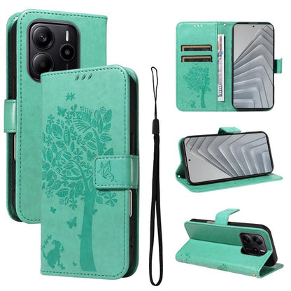 Tree & Cat Embossed Pattern Flip Leather Phone Case, For Redmi A5 4G 173.3mm, For Redmi Note 14S 4G / Note 13 Pro 4G, For Redmi K80 / K80 Pro, For Redmi Note 14 4G Global 163.25mm, For Redmi Note 14 5G, For Redmi Note 14 Pro / 14 Pro+ 5G               ...