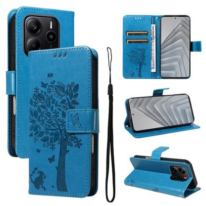 Tree & Cat Embossed Pattern Flip Leather Phone Case, For Redmi A5 4G 173.3mm, For Redmi Note 14S 4G / Note 13 Pro 4G, For Redmi K80 / K80 Pro, For Redmi Note 14 4G Global 163.25mm, For Redmi Note 14 5G, For Redmi Note 14 Pro / 14 Pro+ 5G               ...