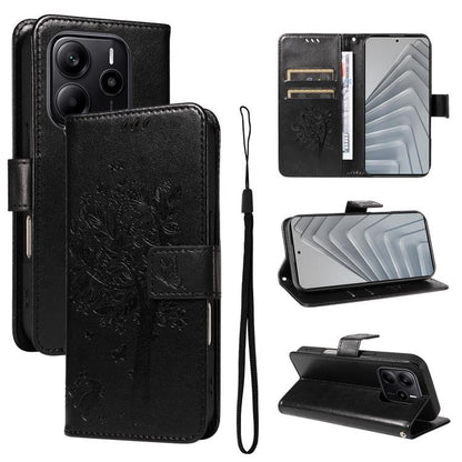 Tree & Cat Embossed Pattern Flip Leather Phone Case, For Redmi A5 4G 173.3mm, For Redmi Note 14S 4G / Note 13 Pro 4G, For Redmi K80 / K80 Pro, For Redmi Note 14 4G Global 163.25mm, For Redmi Note 14 5G, For Redmi Note 14 Pro / 14 Pro+ 5G               ...