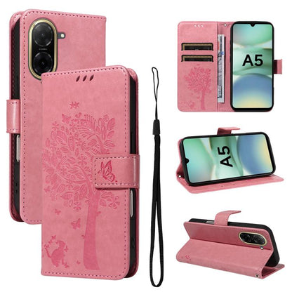 Tree & Cat Embossed Pattern Flip Leather Phone Case, For Redmi A5 4G 173.3mm, For Redmi Note 14S 4G / Note 13 Pro 4G, For Redmi K80 / K80 Pro, For Redmi Note 14 4G Global 163.25mm, For Redmi Note 14 5G, For Redmi Note 14 Pro / 14 Pro+ 5G               ...