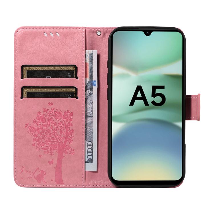 Tree & Cat Embossed Pattern Flip Leather Phone Case, For Redmi A5 4G 173.3mm, For Redmi Note 14S 4G / Note 13 Pro 4G, For Redmi K80 / K80 Pro, For Redmi Note 14 4G Global 163.25mm, For Redmi Note 14 5G, For Redmi Note 14 Pro / 14 Pro+ 5G               ...