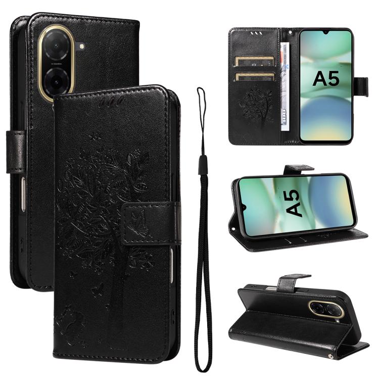 Tree & Cat Embossed Pattern Flip Leather Phone Case, For Redmi A5 4G 173.3mm, For Redmi Note 14S 4G / Note 13 Pro 4G, For Redmi K80 / K80 Pro, For Redmi Note 14 4G Global 163.25mm, For Redmi Note 14 5G, For Redmi Note 14 Pro / 14 Pro+ 5G               ...