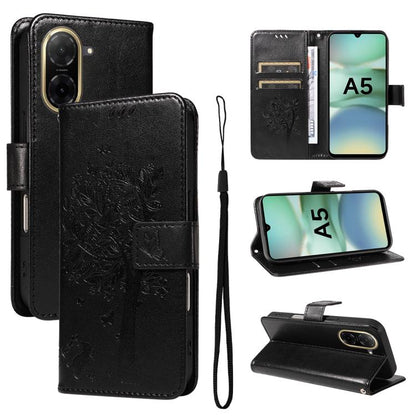 Tree & Cat Embossed Pattern Flip Leather Phone Case, For Redmi A5 4G 173.3mm, For Redmi Note 14S 4G / Note 13 Pro 4G, For Redmi K80 / K80 Pro, For Redmi Note 14 4G Global 163.25mm, For Redmi Note 14 5G, For Redmi Note 14 Pro / 14 Pro+ 5G               ...