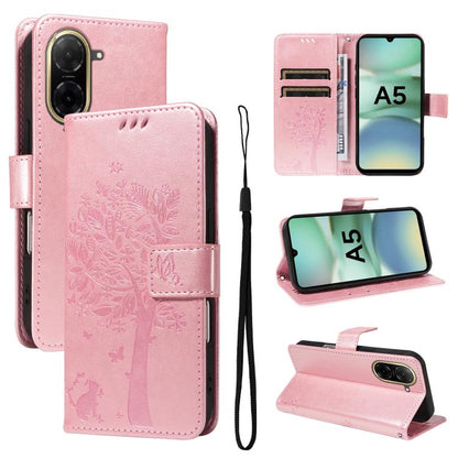 Tree & Cat Embossed Pattern Flip Leather Phone Case, For Redmi A5 4G 173.3mm, For Redmi Note 14S 4G / Note 13 Pro 4G, For Redmi K80 / K80 Pro, For Redmi Note 14 4G Global 163.25mm, For Redmi Note 14 5G, For Redmi Note 14 Pro / 14 Pro+ 5G               ...