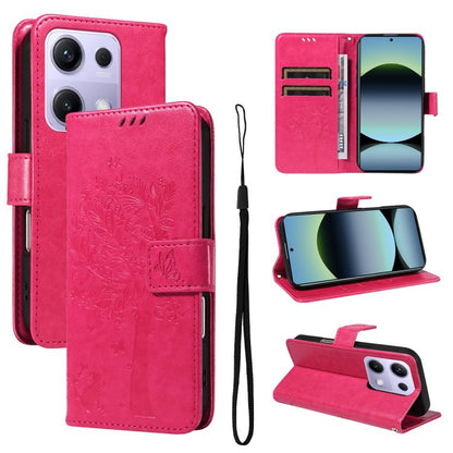 Tree & Cat Embossed Pattern Flip Leather Phone Case, For Redmi A5 4G 173.3mm, For Redmi Note 14S 4G / Note 13 Pro 4G, For Redmi K80 / K80 Pro, For Redmi Note 14 4G Global 163.25mm, For Redmi Note 14 5G, For Redmi Note 14 Pro / 14 Pro+ 5G               ...