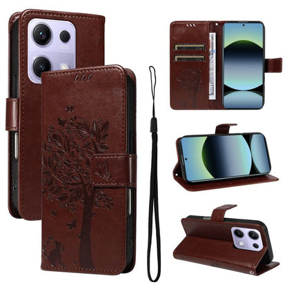 Tree & Cat Embossed Pattern Flip Leather Phone Case, For Redmi A5 4G 173.3mm, For Redmi Note 14S 4G / Note 13 Pro 4G, For Redmi K80 / K80 Pro, For Redmi Note 14 4G Global 163.25mm, For Redmi Note 14 5G, For Redmi Note 14 Pro / 14 Pro+ 5G               ...