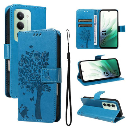 Tree & Cat Embossed Pattern Flip Leather Phone Case, For Redmi Turbo 5 Max 5G, For Redmi Turbo 5 5G / Poco X8 Pro 5G, For Redmi K90 Pro Max/Poco F8 Ultra, For Redmi K90 / Poco F8 Pro, For Redmi 15C 5G / 4G EU 173mm                                      ...