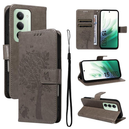 Tree & Cat Embossed Pattern Flip Leather Phone Case, For Redmi Turbo 5 Max 5G, For Redmi Turbo 5 5G / Poco X8 Pro 5G, For Redmi K90 Pro Max/Poco F8 Ultra, For Redmi K90 / Poco F8 Pro, For Redmi 15C 5G / 4G EU 173mm                                      ...