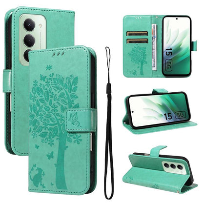 Tree & Cat Embossed Pattern Flip Leather Phone Case, For Redmi Turbo 5 Max 5G, For Redmi Turbo 5 5G / Poco X8 Pro 5G, For Redmi K90 Pro Max/Poco F8 Ultra, For Redmi K90 / Poco F8 Pro, For Redmi 15C 5G / 4G EU 173mm                                      ...
