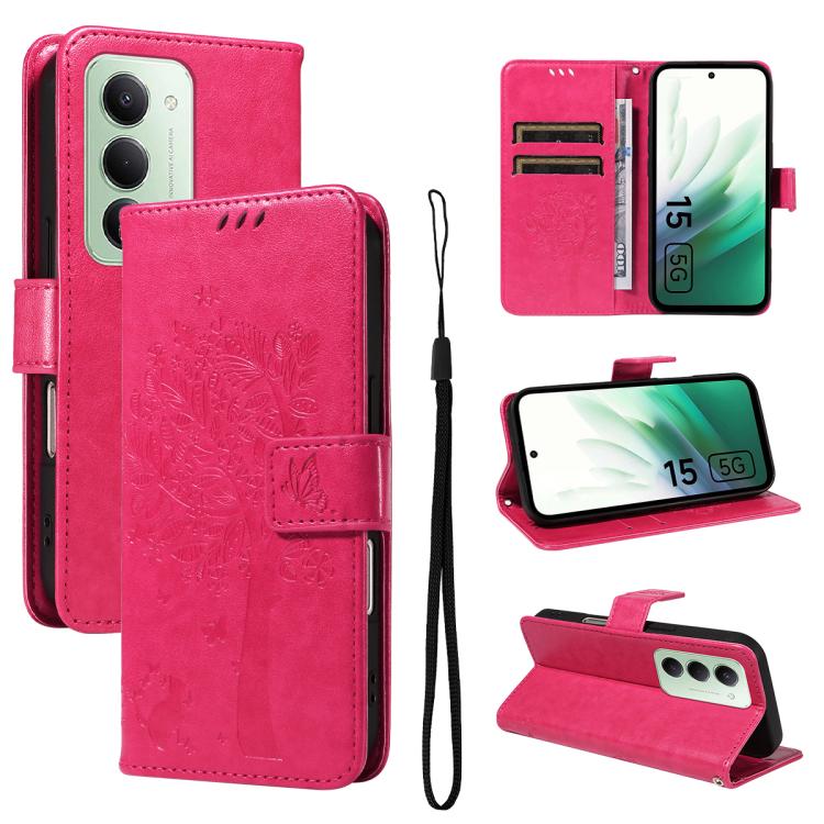 Tree & Cat Embossed Pattern Flip Leather Phone Case, For Redmi Turbo 5 Max 5G, For Redmi Turbo 5 5G / Poco X8 Pro 5G, For Redmi K90 Pro Max/Poco F8 Ultra, For Redmi K90 / Poco F8 Pro, For Redmi 15C 5G / 4G EU 173mm                                      ...