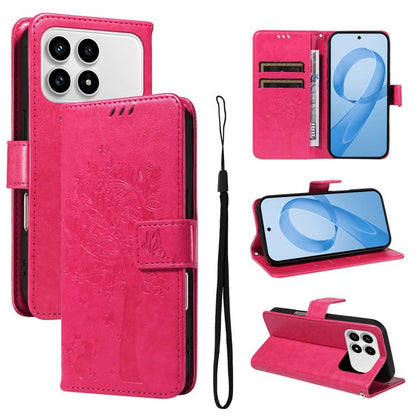 Tree & Cat Embossed Pattern Flip Leather Phone Case, For Redmi Turbo 5 Max 5G, For Redmi Turbo 5 5G / Poco X8 Pro 5G, For Redmi K90 Pro Max/Poco F8 Ultra, For Redmi K90 / Poco F8 Pro, For Redmi 15C 5G / 4G EU 173mm                                      ...
