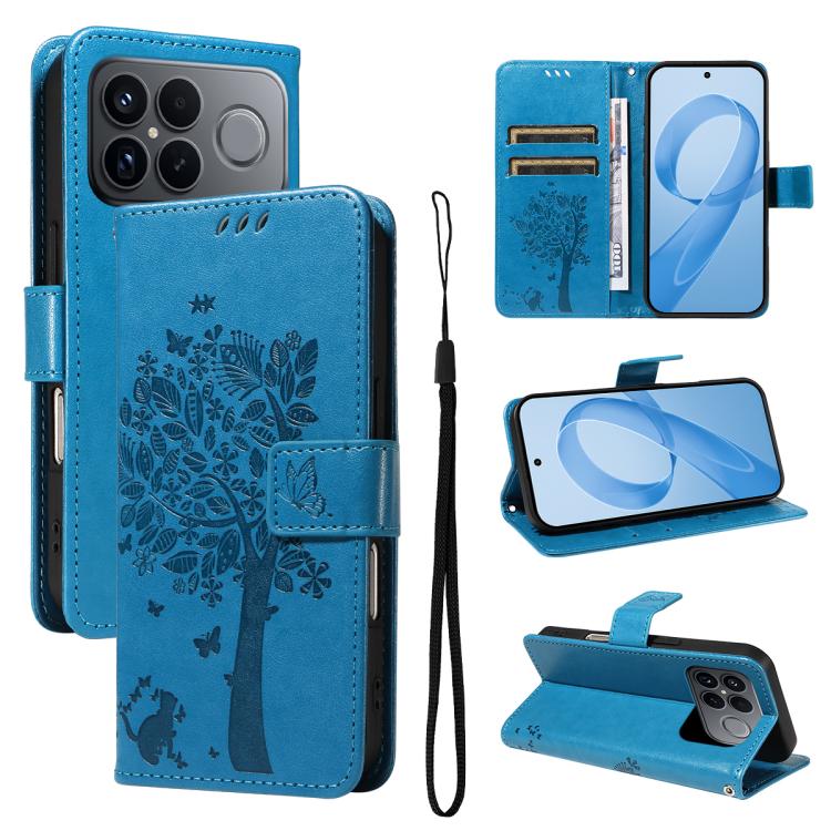 Tree & Cat Embossed Pattern Flip Leather Phone Case, For Redmi Turbo 5 Max 5G, For Redmi Turbo 5 5G / Poco X8 Pro 5G, For Redmi K90 Pro Max/Poco F8 Ultra, For Redmi K90 / Poco F8 Pro, For Redmi 15C 5G / 4G EU 173mm                                      ...