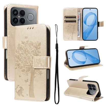 Tree & Cat Embossed Pattern Flip Leather Phone Case, For Redmi Turbo 5 Max 5G, For Redmi Turbo 5 5G / Poco X8 Pro 5G, For Redmi K90 Pro Max/Poco F8 Ultra, For Redmi K90 / Poco F8 Pro, For Redmi 15C 5G / 4G EU 173mm                                      ...