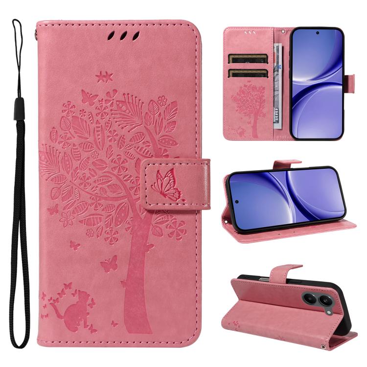 Tree & Cat Embossed Pattern Flip Leather Phone Case, For Redmi Turbo 5 Max 5G, For Redmi Turbo 5 5G / Poco X8 Pro 5G, For Redmi K90 Pro Max/Poco F8 Ultra, For Redmi K90 / Poco F8 Pro, For Redmi 15C 5G / 4G EU 173mm                                      ...