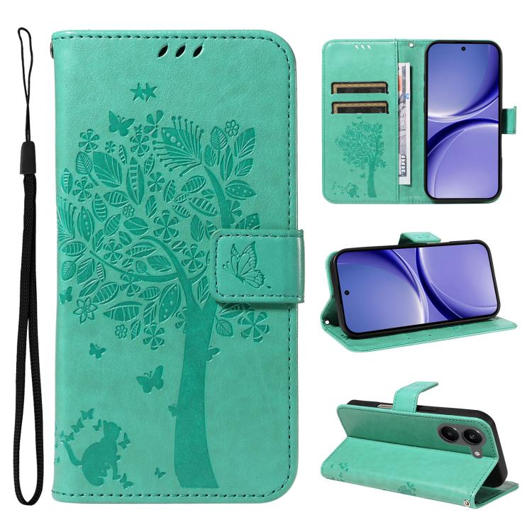 Tree & Cat Embossed Pattern Flip Leather Phone Case, For Redmi Turbo 5 Max 5G, For Redmi Turbo 5 5G / Poco X8 Pro 5G, For Redmi K90 Pro Max/Poco F8 Ultra, For Redmi K90 / Poco F8 Pro, For Redmi 15C 5G / 4G EU 173mm                                      ...