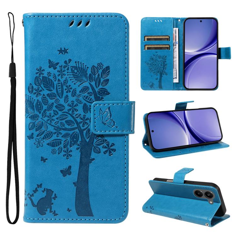 Tree & Cat Embossed Pattern Flip Leather Phone Case, For Redmi Turbo 5 Max 5G, For Redmi Turbo 5 5G / Poco X8 Pro 5G, For Redmi K90 Pro Max/Poco F8 Ultra, For Redmi K90 / Poco F8 Pro, For Redmi 15C 5G / 4G EU 173mm                                      ...