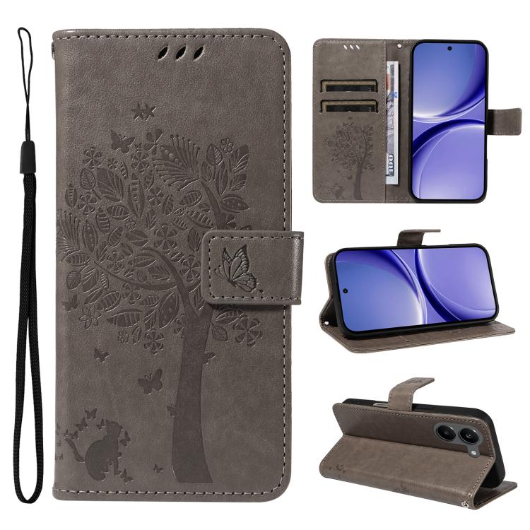Tree & Cat Embossed Pattern Flip Leather Phone Case, For Redmi Turbo 5 Max 5G, For Redmi Turbo 5 5G / Poco X8 Pro 5G, For Redmi K90 Pro Max/Poco F8 Ultra, For Redmi K90 / Poco F8 Pro, For Redmi 15C 5G / 4G EU 173mm                                      ...