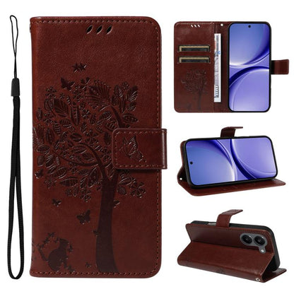 Tree & Cat Embossed Pattern Flip Leather Phone Case, For Redmi Turbo 5 Max 5G, For Redmi Turbo 5 5G / Poco X8 Pro 5G, For Redmi K90 Pro Max/Poco F8 Ultra, For Redmi K90 / Poco F8 Pro, For Redmi 15C 5G / 4G EU 173mm                                      ...