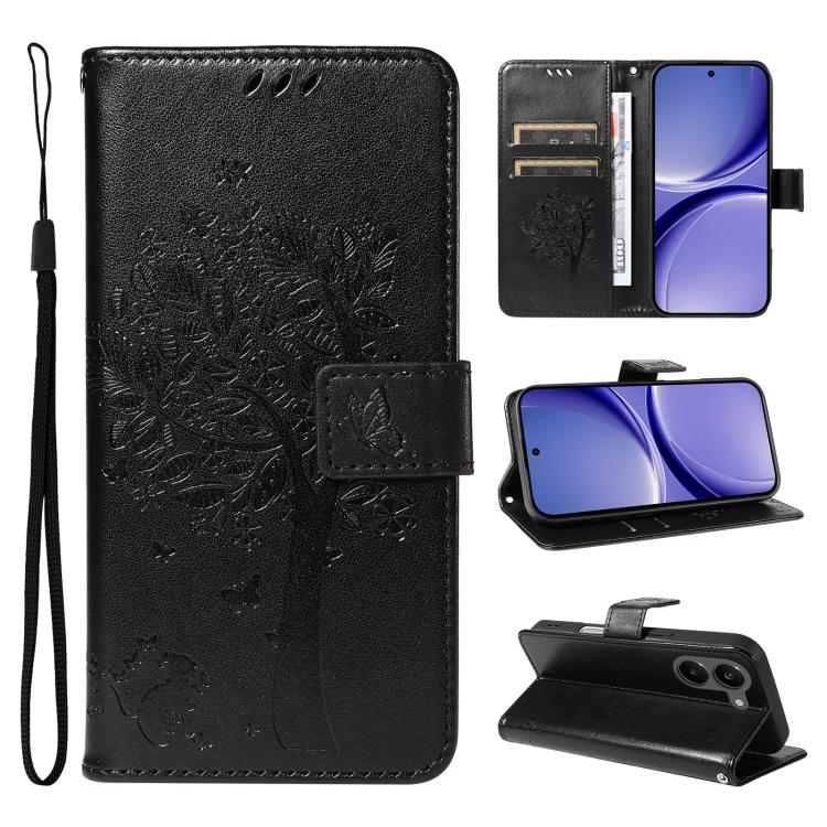 Tree & Cat Embossed Pattern Flip Leather Phone Case, For Redmi Turbo 5 Max 5G, For Redmi Turbo 5 5G / Poco X8 Pro 5G, For Redmi K90 Pro Max/Poco F8 Ultra, For Redmi K90 / Poco F8 Pro, For Redmi 15C 5G / 4G EU 173mm                                      ...