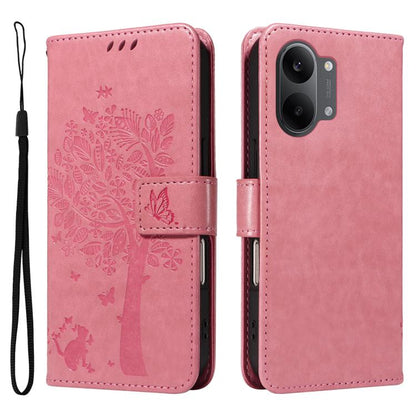Tree & Cat Embossed Pattern Flip Leather Phone Case, For Redmi Turbo 5 Max 5G, For Redmi Turbo 5 5G / Poco X8 Pro 5G, For Redmi K90 Pro Max/Poco F8 Ultra, For Redmi K90 / Poco F8 Pro, For Redmi 15C 5G / 4G EU 173mm                                      ...