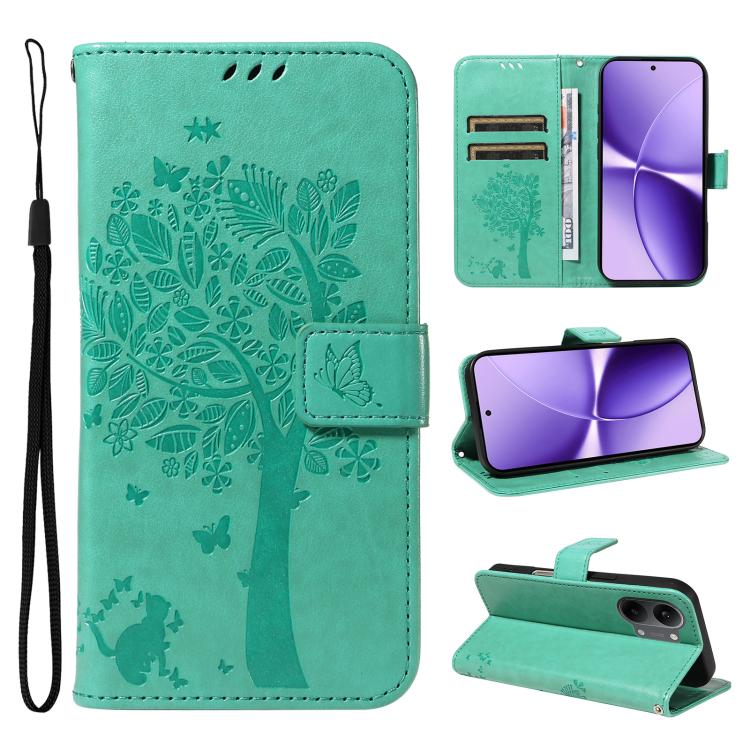 Tree & Cat Embossed Pattern Flip Leather Phone Case, For Redmi Turbo 5 Max 5G, For Redmi Turbo 5 5G / Poco X8 Pro 5G, For Redmi K90 Pro Max/Poco F8 Ultra, For Redmi K90 / Poco F8 Pro, For Redmi 15C 5G / 4G EU 173mm                                      ...
