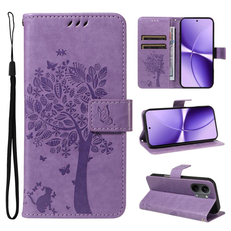 Tree & Cat Embossed Pattern Flip Leather Phone Case, For Redmi Turbo 5 Max 5G, For Redmi Turbo 5 5G / Poco X8 Pro 5G, For Redmi K90 Pro Max/Poco F8 Ultra, For Redmi K90 / Poco F8 Pro, For Redmi 15C 5G / 4G EU 173mm                                      ...