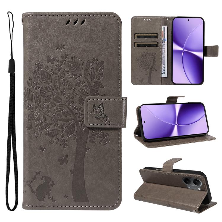 Tree & Cat Embossed Pattern Flip Leather Phone Case, For Redmi Turbo 5 Max 5G, For Redmi Turbo 5 5G / Poco X8 Pro 5G, For Redmi K90 Pro Max/Poco F8 Ultra, For Redmi K90 / Poco F8 Pro, For Redmi 15C 5G / 4G EU 173mm                                      ...