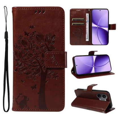 Tree & Cat Embossed Pattern Flip Leather Phone Case, For Redmi Turbo 5 Max 5G, For Redmi Turbo 5 5G / Poco X8 Pro 5G, For Redmi K90 Pro Max/Poco F8 Ultra, For Redmi K90 / Poco F8 Pro, For Redmi 15C 5G / 4G EU 173mm                                      ...