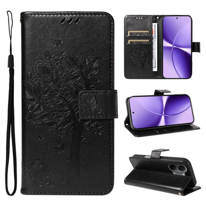 Tree & Cat Embossed Pattern Flip Leather Phone Case, For Redmi Turbo 5 Max 5G, For Redmi Turbo 5 5G / Poco X8 Pro 5G, For Redmi K90 Pro Max/Poco F8 Ultra, For Redmi K90 / Poco F8 Pro, For Redmi 15C 5G / 4G EU 173mm                                      ...