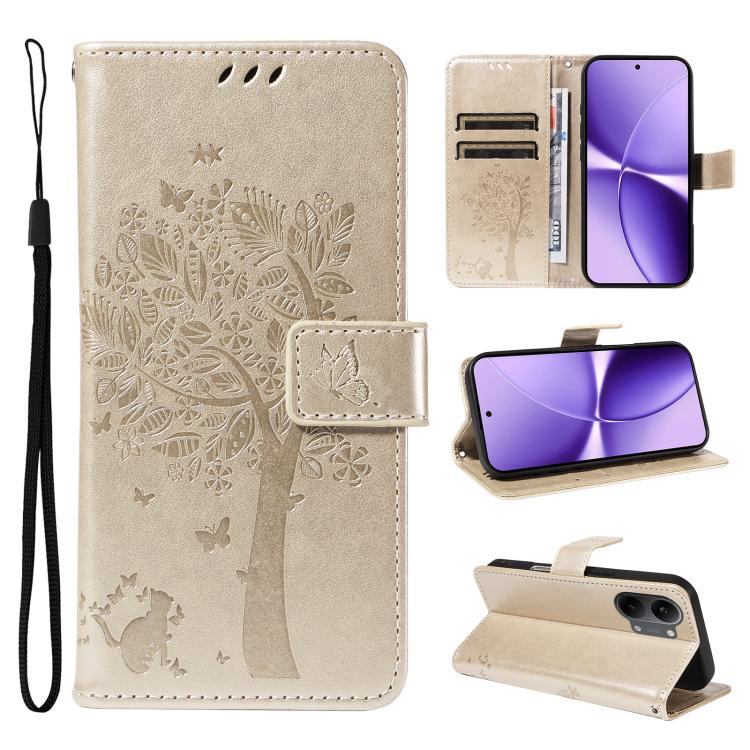 Tree & Cat Embossed Pattern Flip Leather Phone Case, For Redmi Turbo 5 Max 5G, For Redmi Turbo 5 5G / Poco X8 Pro 5G, For Redmi K90 Pro Max/Poco F8 Ultra, For Redmi K90 / Poco F8 Pro, For Redmi 15C 5G / 4G EU 173mm                                      ...