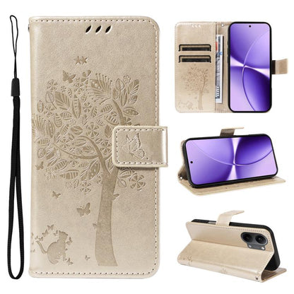 Tree & Cat Embossed Pattern Flip Leather Phone Case, For Redmi Turbo 5 Max 5G, For Redmi Turbo 5 5G / Poco X8 Pro 5G, For Redmi K90 Pro Max/Poco F8 Ultra, For Redmi K90 / Poco F8 Pro, For Redmi 15C 5G / 4G EU 173mm                                      ...