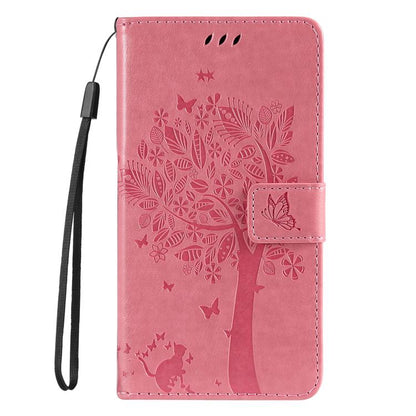 Tree & Cat Embossed Pattern Flip Leather Phone Case, For Redmi 17C/14C 4G/A4 5G/Poco C75 5G, For Redmi Turbo 5 Max 5G, For Redmi Turbo 5 5G / Poco X8 Pro 5G, For Redmi K90 Pro Max/Poco F8 Ultra, For Redmi K90 / Poco F8 Pro, For Redmi 15C 5G / 4G EU 173...