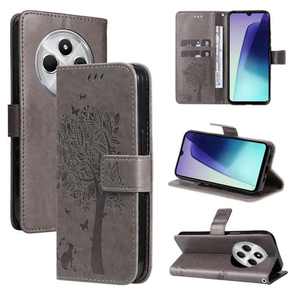 Tree & Cat Embossed Pattern Flip Leather Phone Case, For Redmi 17C/14C 4G/A4 5G/Poco C75 5G, For Redmi Turbo 5 Max 5G, For Redmi Turbo 5 5G / Poco X8 Pro 5G, For Redmi K90 Pro Max/Poco F8 Ultra, For Redmi K90 / Poco F8 Pro, For Redmi 15C 5G / 4G EU 173...