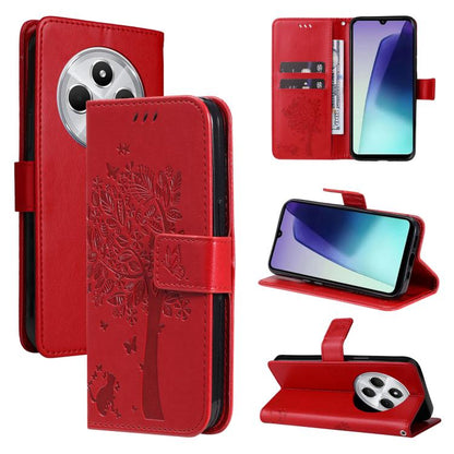 Tree & Cat Embossed Pattern Flip Leather Phone Case, For Redmi 17C/14C 4G/A4 5G/Poco C75 5G, For Redmi Turbo 5 Max 5G, For Redmi Turbo 5 5G / Poco X8 Pro 5G, For Redmi K90 Pro Max/Poco F8 Ultra, For Redmi K90 / Poco F8 Pro, For Redmi 15C 5G / 4G EU 173...