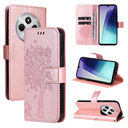 Tree & Cat Embossed Pattern Flip Leather Phone Case, For Redmi 17C/14C 4G/A4 5G/Poco C75 5G, For Redmi Turbo 5 Max 5G, For Redmi Turbo 5 5G / Poco X8 Pro 5G, For Redmi K90 Pro Max/Poco F8 Ultra, For Redmi K90 / Poco F8 Pro, For Redmi 15C 5G / 4G EU 173...