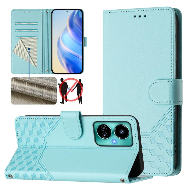 Honeycomb Embossing RFID Leather Phone Case, For Tecno Spark 10 Pro 4G, For Tecno Camon 19 / Camon 19 Pro 5G, For Tecno Pova 4 Pro 4G, For Tecno Pova 4, For Tecno Pova Neo 2, For Tecno Spark 9, For Tecno Spark Go 2022 / Spark 8C                        ...