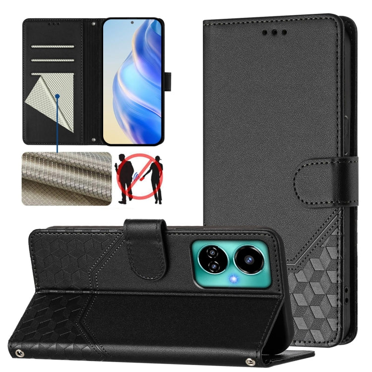 Honeycomb Embossing RFID Leather Phone Case, For Tecno Spark 10 Pro 4G, For Tecno Camon 19 / Camon 19 Pro 5G, For Tecno Pova 4 Pro 4G, For Tecno Pova 4, For Tecno Pova Neo 2, For Tecno Spark 9, For Tecno Spark Go 2022 / Spark 8C                        ...