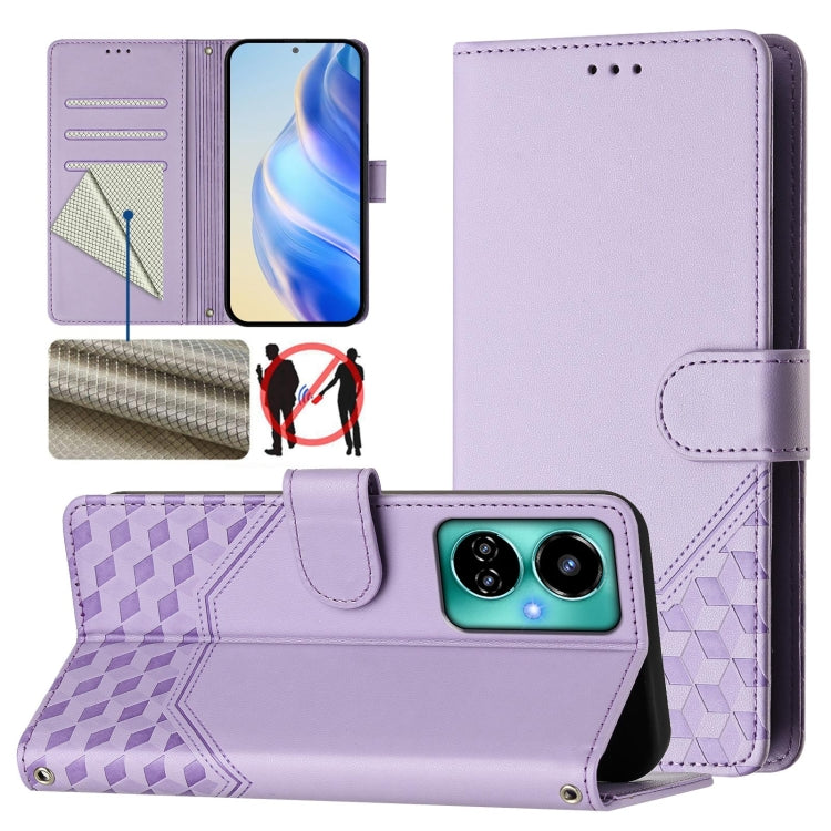 Honeycomb Embossing RFID Leather Phone Case, For Tecno Spark 10 Pro 4G, For Tecno Camon 19 / Camon 19 Pro 5G, For Tecno Pova 4 Pro 4G, For Tecno Pova 4, For Tecno Pova Neo 2, For Tecno Spark 9, For Tecno Spark Go 2022 / Spark 8C                        ...