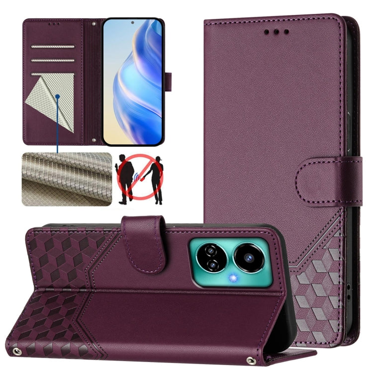 Honeycomb Embossing RFID Leather Phone Case, For Tecno Spark 10 Pro 4G, For Tecno Camon 19 / Camon 19 Pro 5G, For Tecno Pova 4 Pro 4G, For Tecno Pova 4, For Tecno Pova Neo 2, For Tecno Spark 9, For Tecno Spark Go 2022 / Spark 8C                        ...