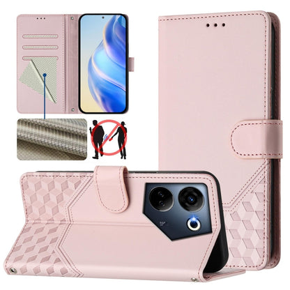 Honeycomb Embossing RFID Leather Phone Case, For Tecno Pova 6 4G, For Tecno Pova 6 5G / 6 Pro 5G, For Tecno Camon 30 Pro 5G, For Tecno Camon 30 5G / 4G, For Tecno Spark 20 Pro+ 4G, For Tecno Spark Go 2024 4G, For Tecno Pova 5 Pro 5G, For Tecno Pova Neo...