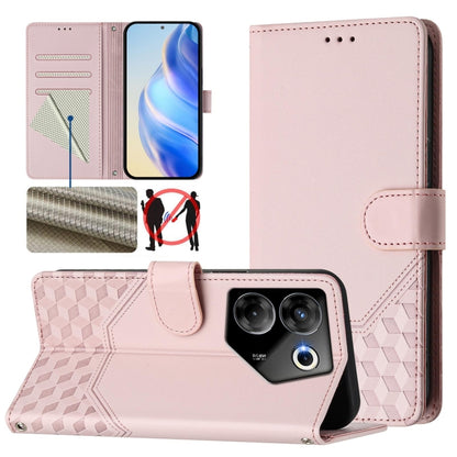Honeycomb Embossing RFID Leather Phone Case, For Tecno Pova 6 4G, For Tecno Pova 6 5G / 6 Pro 5G, For Tecno Camon 30 Pro 5G, For Tecno Camon 30 5G / 4G, For Tecno Spark 20 Pro+ 4G, For Tecno Spark Go 2024 4G, For Tecno Pova 5 Pro 5G, For Tecno Pova Neo...