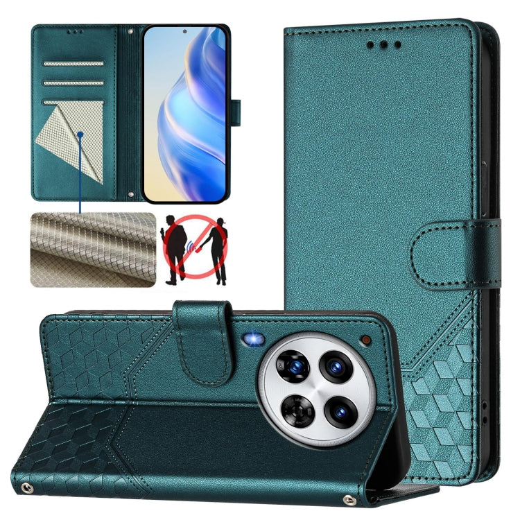 Honeycomb Embossing RFID Leather Phone Case, For Tecno Camon 50 Pro 4G, For Tecno Camon 50 4G, For Tecno Spark Slim 5G, For Tecno Pop 10 / Infinix Smart 10 4G, For Tecno Camon 40 Pro 4G, For Tecno Camon 40 Premier, For Tecno Camon 40 4G                ...