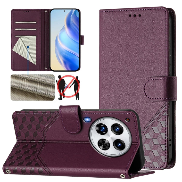 Honeycomb Embossing RFID Leather Phone Case, For Tecno Camon 50 Pro 4G, For Tecno Camon 50 4G, For Tecno Spark Slim 5G, For Tecno Pop 10 / Infinix Smart 10 4G, For Tecno Camon 40 Pro 4G, For Tecno Camon 40 Premier, For Tecno Camon 40 4G                ...