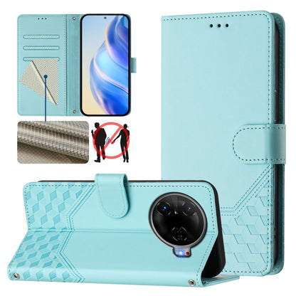 Honeycomb Embossing RFID Leather Phone Case, For Tecno Pova 6 4G, For Tecno Pova 6 5G / 6 Pro 5G, For Tecno Camon 30 Pro 5G, For Tecno Camon 30 5G / 4G, For Tecno Spark 20 Pro+ 4G, For Tecno Spark Go 2024 4G, For Tecno Pova 5 Pro 5G, For Tecno Pova Neo...