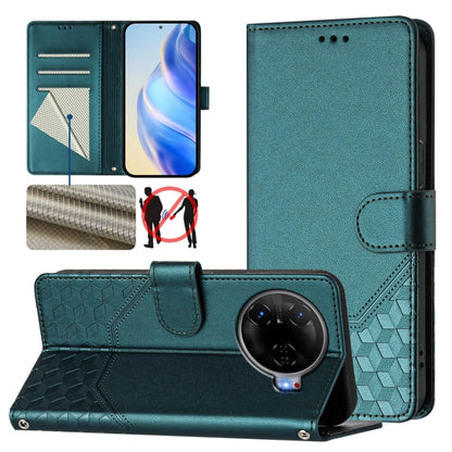 Honeycomb Embossing RFID Leather Phone Case, For Tecno Pova 6 4G, For Tecno Pova 6 5G / 6 Pro 5G, For Tecno Camon 30 Pro 5G, For Tecno Camon 30 5G / 4G, For Tecno Spark 20 Pro+ 4G, For Tecno Spark Go 2024 4G, For Tecno Pova 5 Pro 5G, For Tecno Pova Neo...