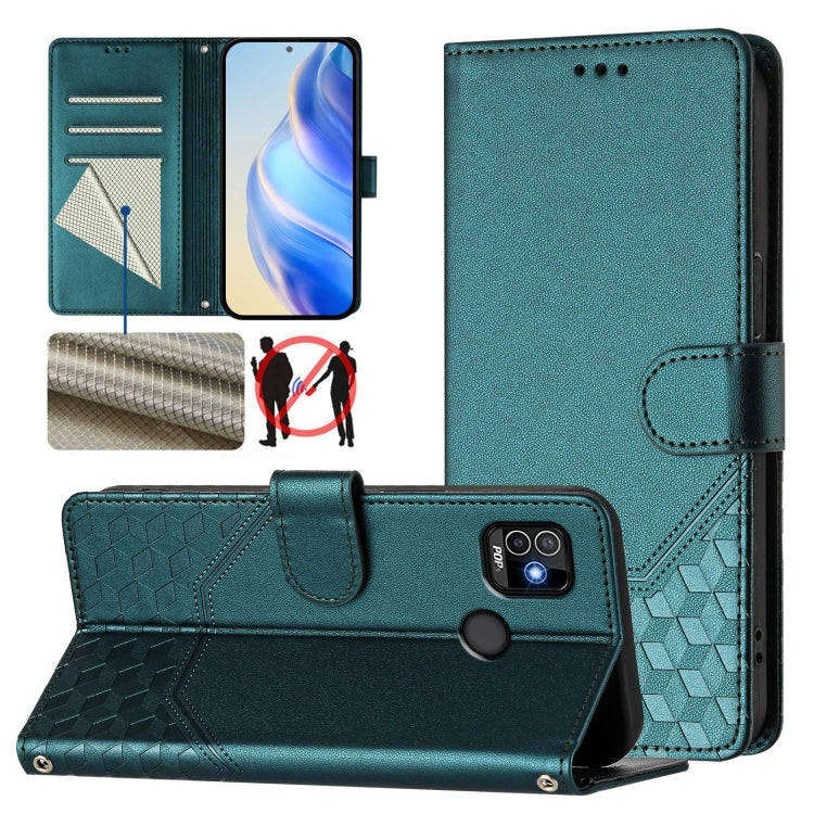 Honeycomb Embossing RFID Leather Phone Case, For Tecno Spark 10 Pro 4G, For Tecno Camon 19 / Camon 19 Pro 5G, For Tecno Pova 4 Pro 4G, For Tecno Pova 4, For Tecno Pova Neo 2, For Tecno Spark 9, For Tecno Spark Go 2022 / Spark 8C                        ...