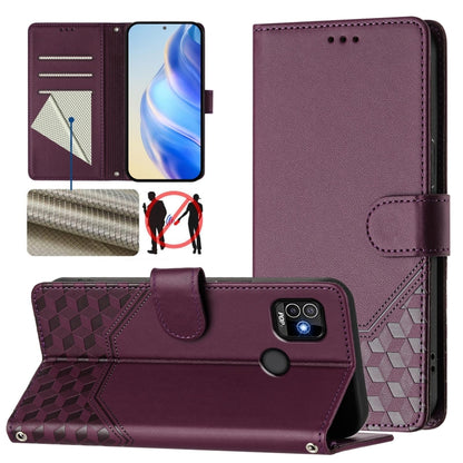 Honeycomb Embossing RFID Leather Phone Case, For Tecno Spark 10 Pro 4G, For Tecno Camon 19 / Camon 19 Pro 5G, For Tecno Pova 4 Pro 4G, For Tecno Pova 4, For Tecno Pova Neo 2, For Tecno Spark 9, For Tecno Spark Go 2022 / Spark 8C                        ...