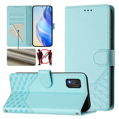 Honeycomb Embossing RFID Leather Phone Case, For Tecno Camon 50 Pro 4G, For Tecno Camon 50 4G, For Tecno Spark Slim 5G, For Tecno Pop 10 / Infinix Smart 10 4G, For Tecno Camon 40 Pro 4G, For Tecno Camon 40 Premier, For Tecno Camon 40 4G                ...
